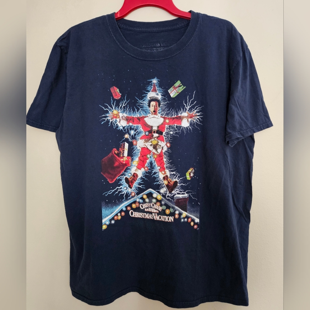 Christmas Vacation Graphic Tee - Navy size large